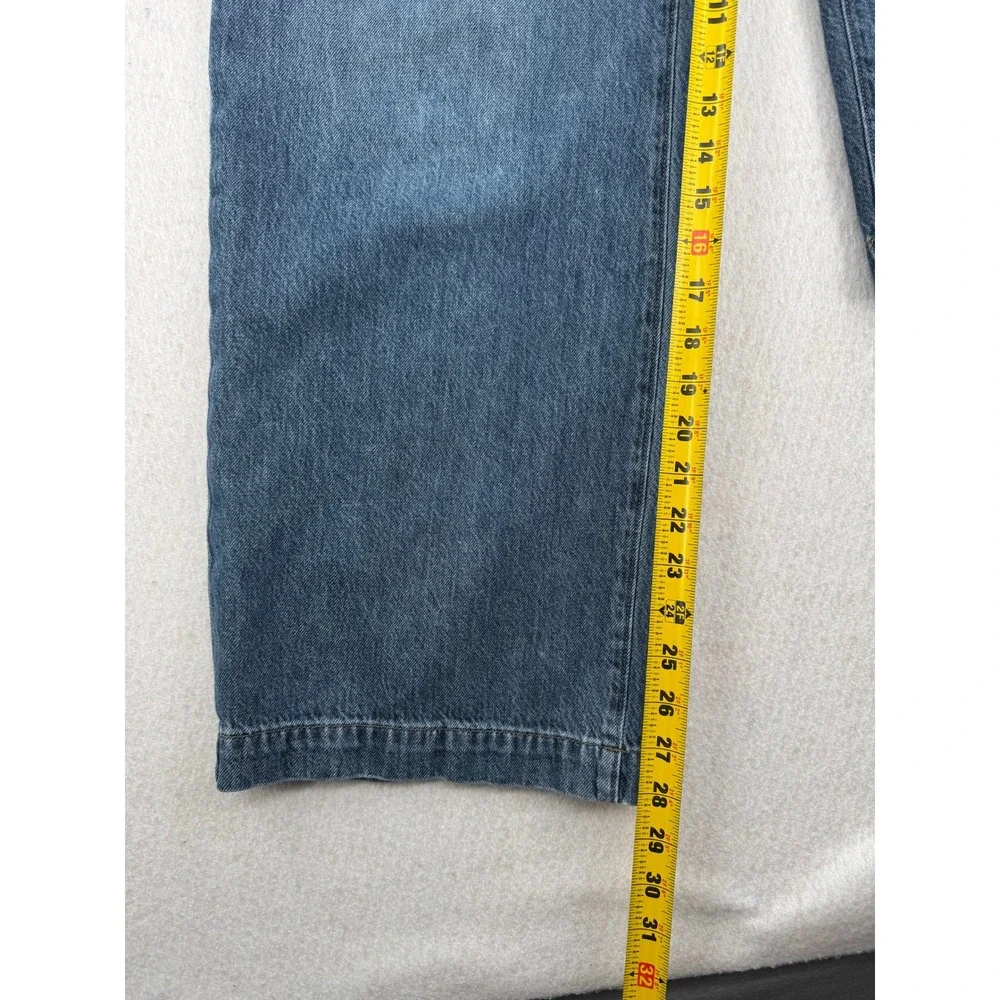 Madewell The Harlow Wide-Leg Jean Womens 27 (27x28) Blue Pleated High Rise Denim